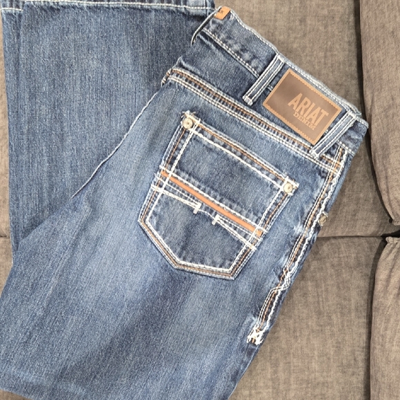 Ariat Other - Ariat Men's Relaxed Blue Jeans with Tan Accents